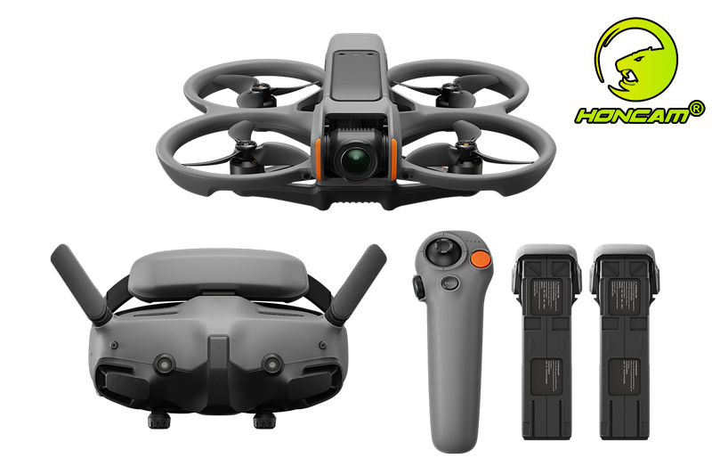 HONCAM Avata 2 Fly More Combo FPV Drone - Includes 3 Batteries, Goggles 3, RC Motion 3